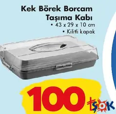 KEK BÖREK BORCAM TAŞIMA KABI 43X29X10 CM